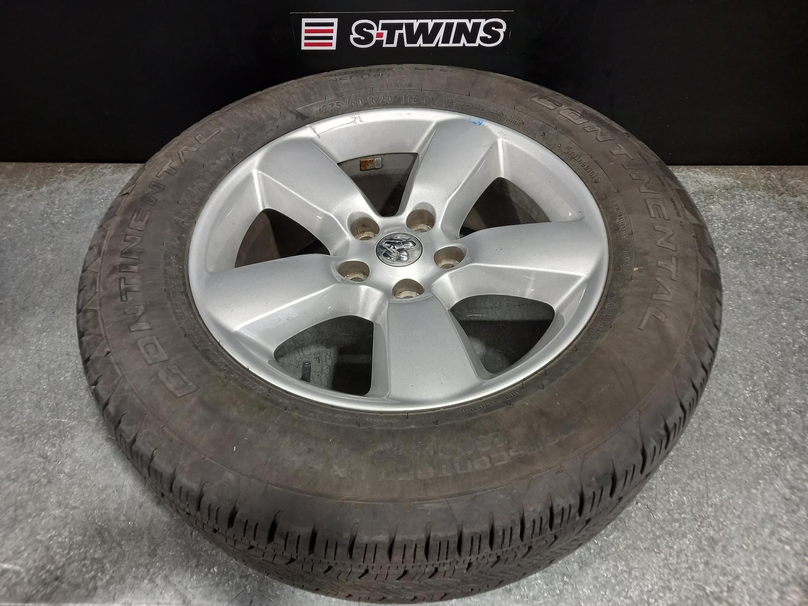 RAM 1500 WHEEL ALLOY FACTORY, 20X9IN, 5 SINGLE SPOKE, SILVER, DS, 11/17-12/23 17