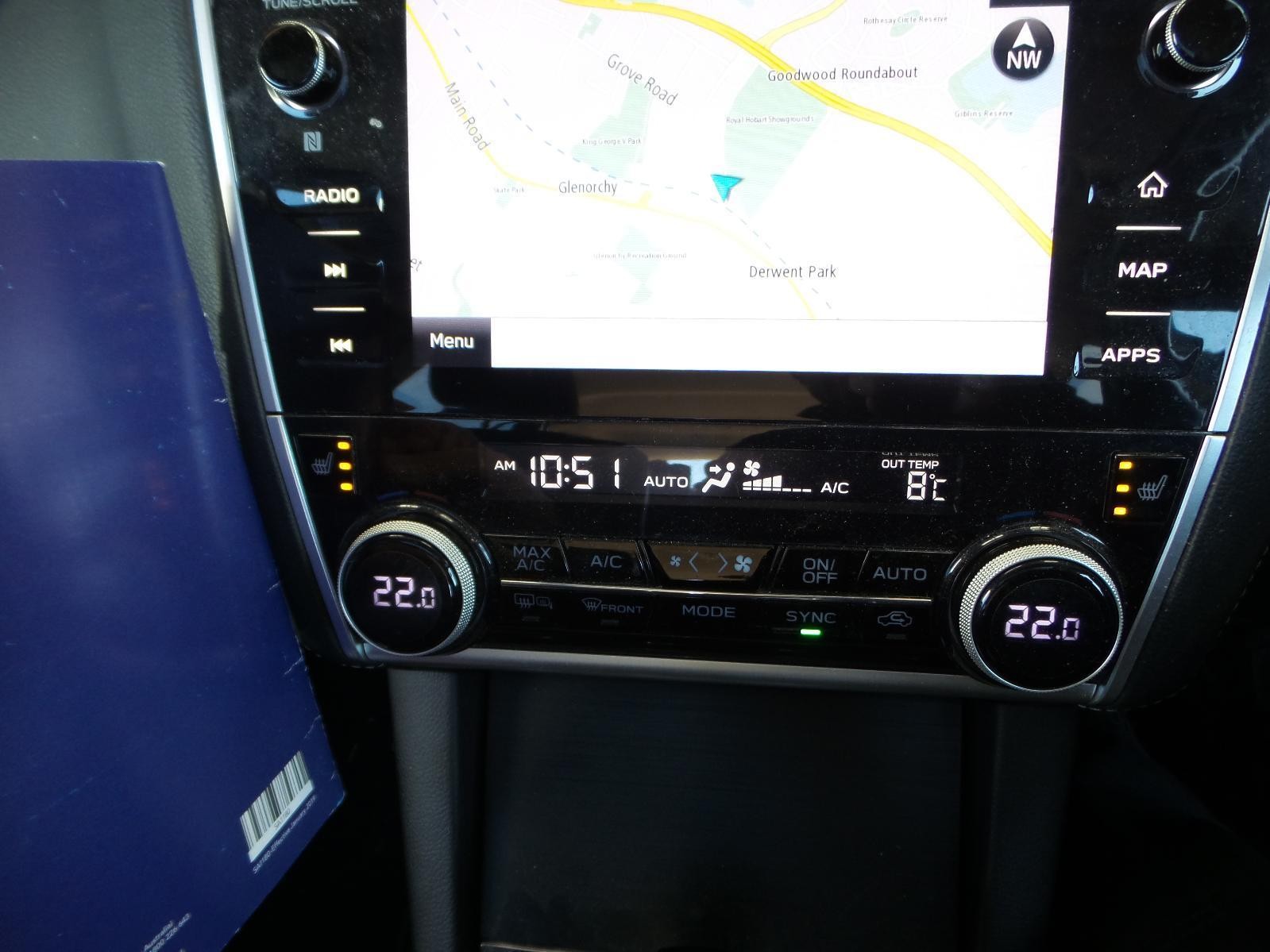 SUBARU OUTBACK A/C CONTROLS, CLIMATE CONTROL, W/ HEATED SEATS, 08/14-12/20