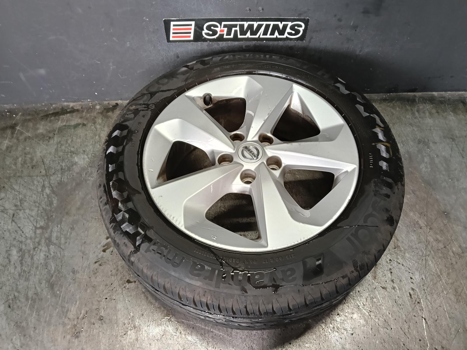 NISSAN QASHQAI WHEEL ALLOY FACTORY, 17X7IN, ST, J11, 07/17-07/21 17 18 19 20 21